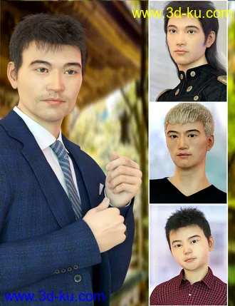 3D打印模型East Asian Men for Genesis 8 Male的图片