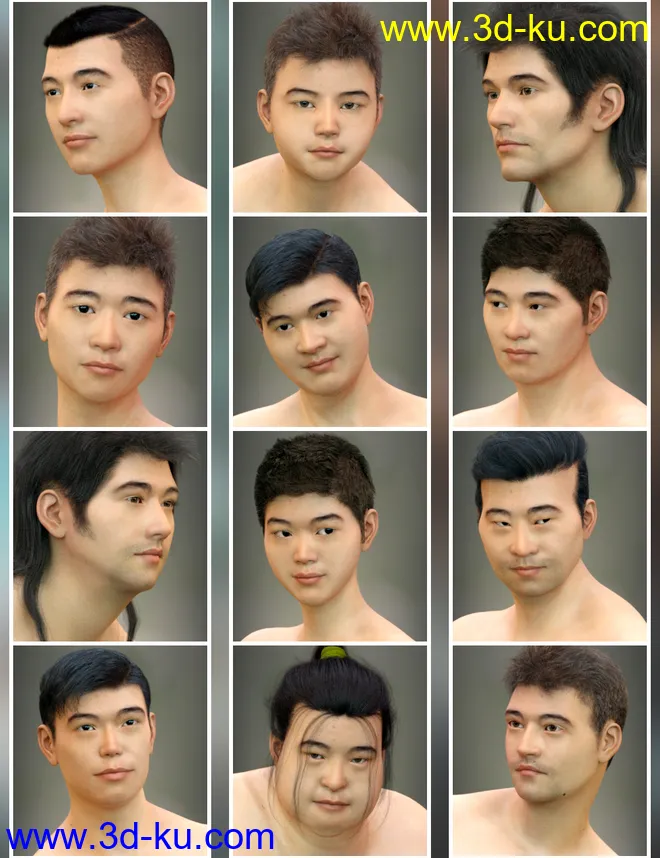 East Asian Men for Genesis 8 Male模型的图片10