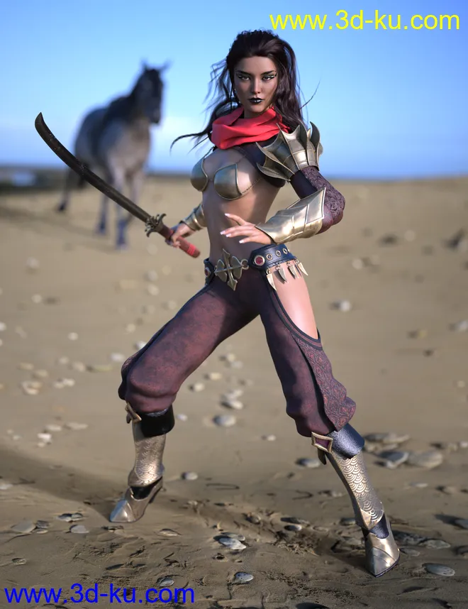 Eastern Warrior for Genesis 8 Female(s)模型的图片1