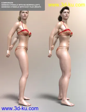 3D打印模型Easy Flex - Muscularity Morphs for Genesis 8 Female and Merchant Resource的图片