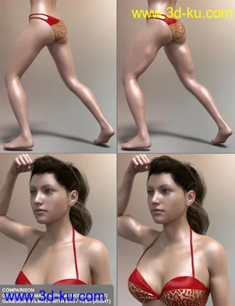 3D打印模型Easy Flex - Muscularity Morphs for Genesis 8 Female and Merchant Resource的图片