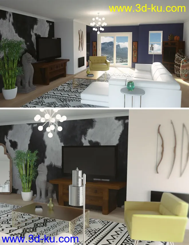 Eclectic Living Room模型的图片1
