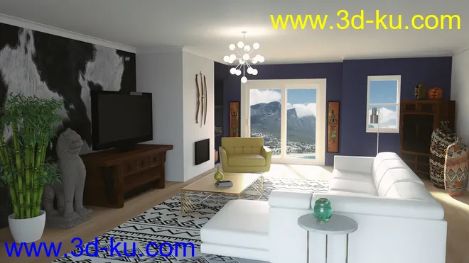 Eclectic Living Room模型的图片2