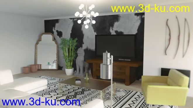 Eclectic Living Room模型的图片3