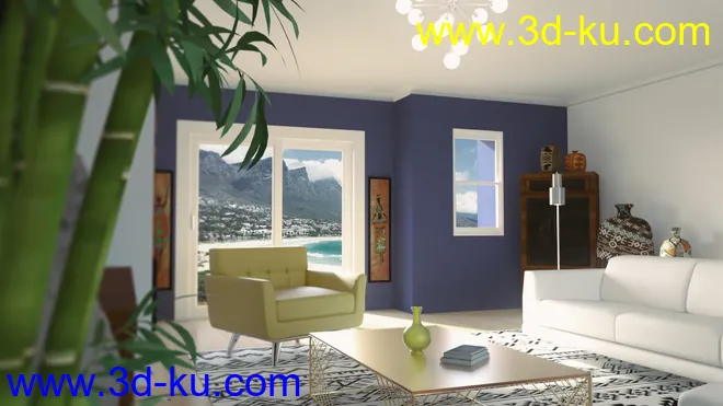 Eclectic Living Room模型的图片4