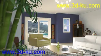3D打印模型Eclectic Living Room的图片