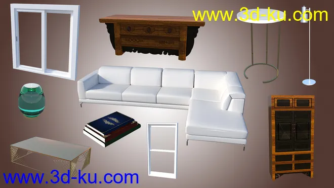 Eclectic Living Room模型的图片8