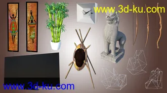 3D打印模型Eclectic Living Room的图片