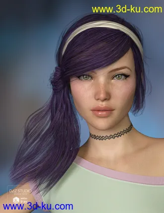 3D打印模型Effa Hair 2 for Genesis 3 and 8 Female(s)的图片