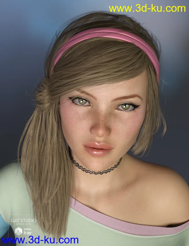 Effa Hair 2 for Genesis 3 and 8 Female(s)模型的图片2