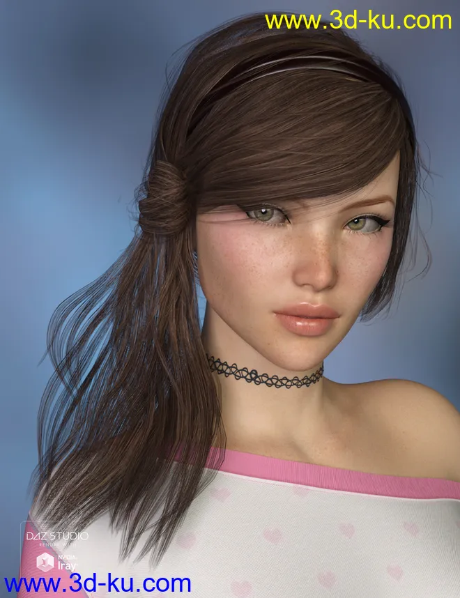 Effa Hair 2 for Genesis 3 and 8 Female(s)模型的图片3