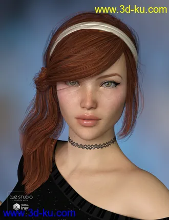 3D打印模型Effa Hair 2 for Genesis 3 and 8 Female(s)的图片