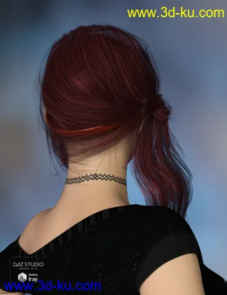 3D打印模型Effa Hair 2 for Genesis 3 and 8 Female(s)的图片