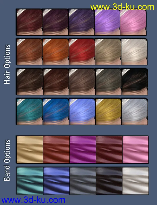 Effa Hair 2 for Genesis 3 and 8 Female(s)模型的图片8