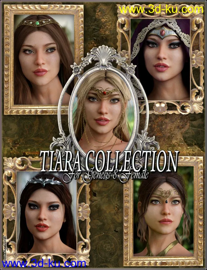 EJ Tiara Collection for Genesis 8 Female(s)模型的图片1