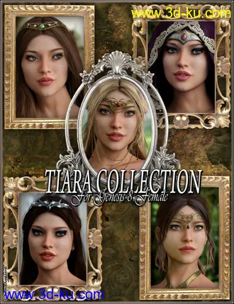 3D打印模型EJ Tiara Collection for Genesis 8 Female(s)的图片