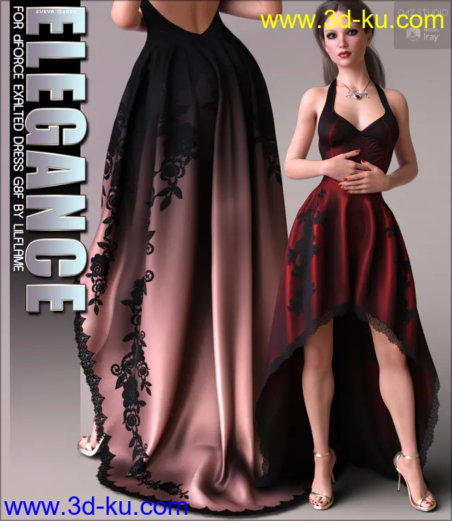 Elegance for dForce Exalted Dress模型的图片1