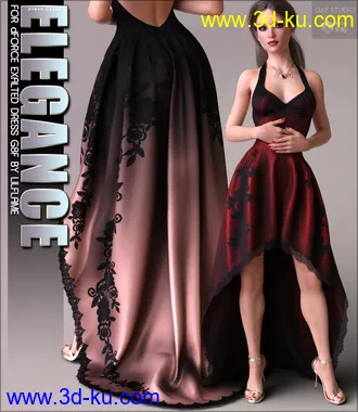 3D打印模型Elegance for dForce Exalted Dress的图片