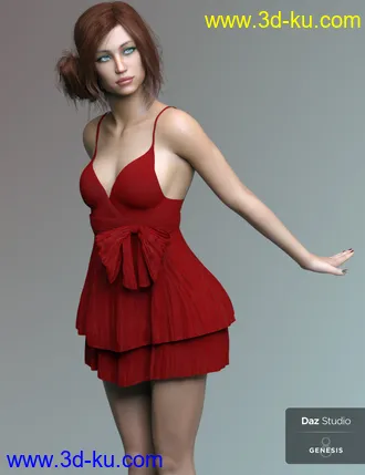 3D打印模型Emilya HD & Dress for Genesis 8 Female的图片