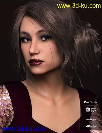 3D打印模型Emilya HD & Dress for Genesis 8 Female的图片