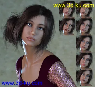 3D打印模型Emilya HD & Dress for Genesis 8 Female的图片