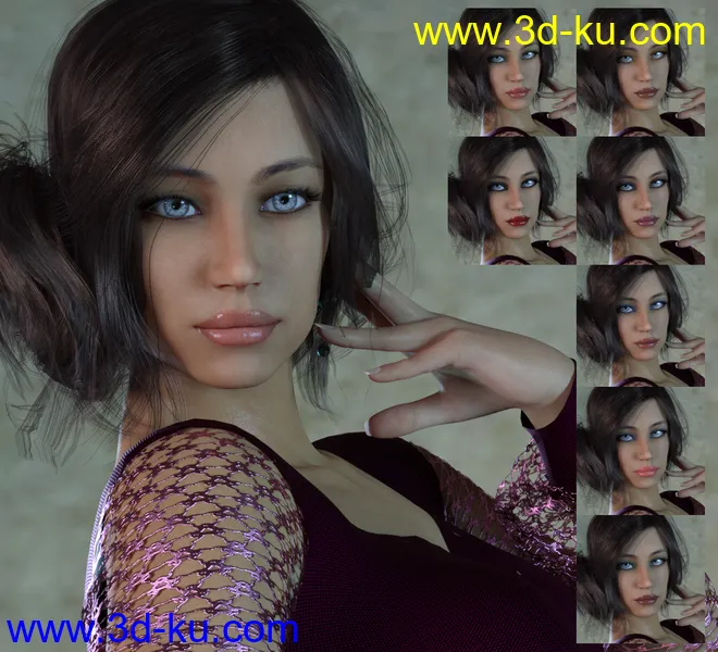 Emilya HD & Dress for Genesis 8 Female模型的图片13