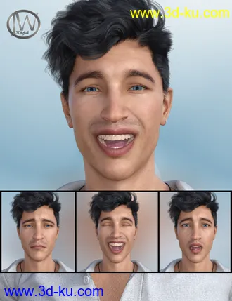 3D打印模型Emotional Guy - Expressions for Genesis 8 Male(s) and Owen 8的图片