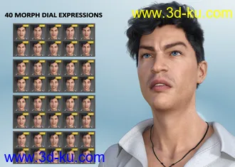 3D打印模型Emotional Guy - Expressions for Genesis 8 Male(s) and Owen 8的图片
