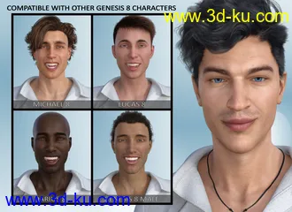 3D打印模型Emotional Guy - Expressions for Genesis 8 Male(s) and Owen 8的图片