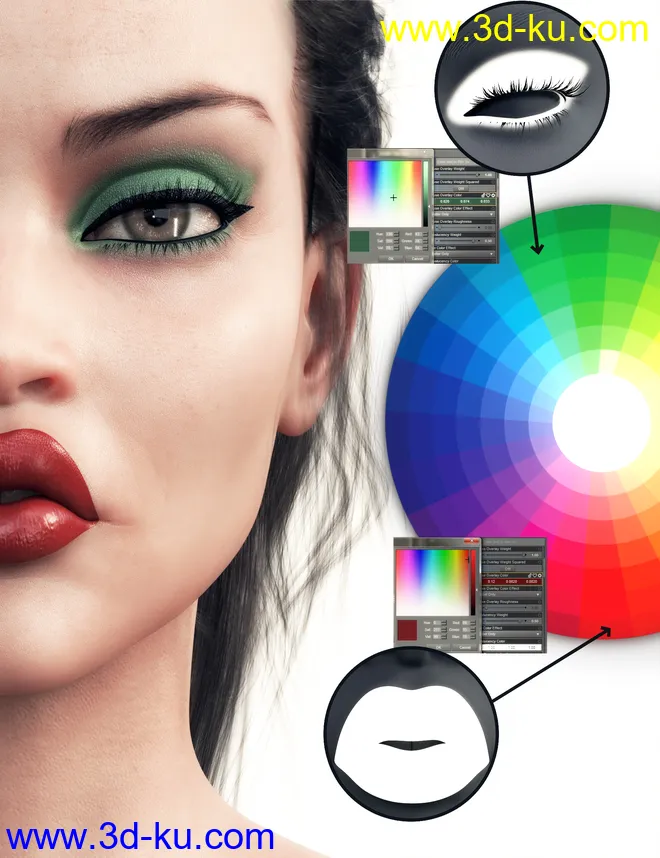Essential Makeup for Genesis 8 Female模型的图片1