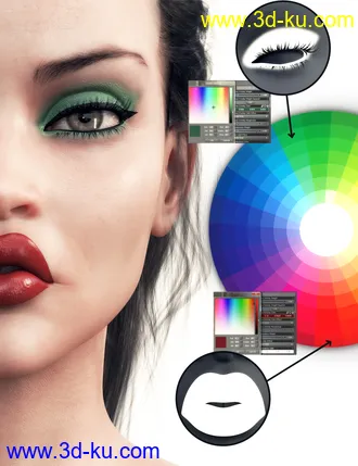 3D打印模型Essential Makeup for Genesis 8 Female的图片