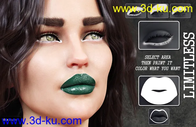 Essential Makeup for Genesis 8 Female模型的图片2