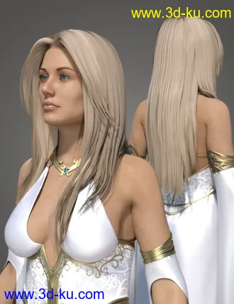 3D打印模型Ethereal Goddess Hair for Genesis 8 Female(s)的图片