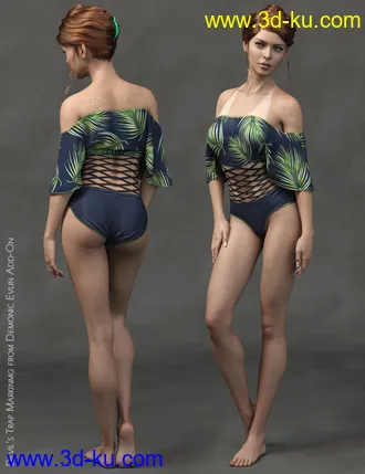 3D打印模型Evlin HD for Genesis 8 Female的图片