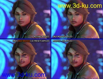 3D打印模型Face Bruises Morphs for Genesis 3 & 8 Female(s)的图片