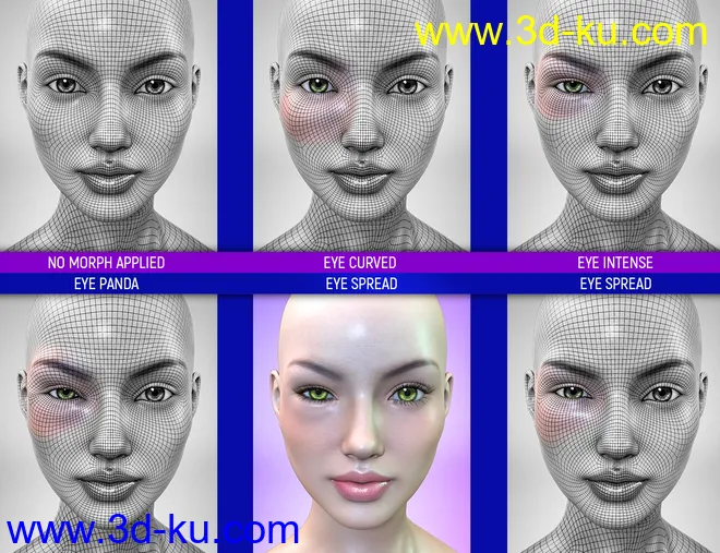 Face Bruises Morphs for Genesis 3 & 8 Female(s)模型的图片7