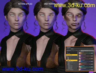 3D打印模型Face Bruises Morphs for Genesis 3 & 8 Female(s)的图片
