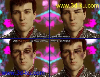 3D打印模型Face Bruises Morphs for Genesis 3 and 8 Male(s)的图片