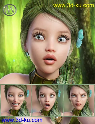 3D打印模型Fairytale - Expressions for Genesis 8 Female and Rynne 8的图片
