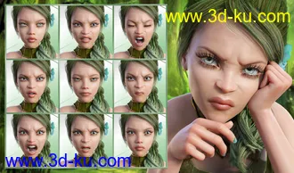3D打印模型Fairytale - Expressions for Genesis 8 Female and Rynne 8的图片