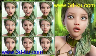 3D打印模型Fairytale - Expressions for Genesis 8 Female and Rynne 8的图片
