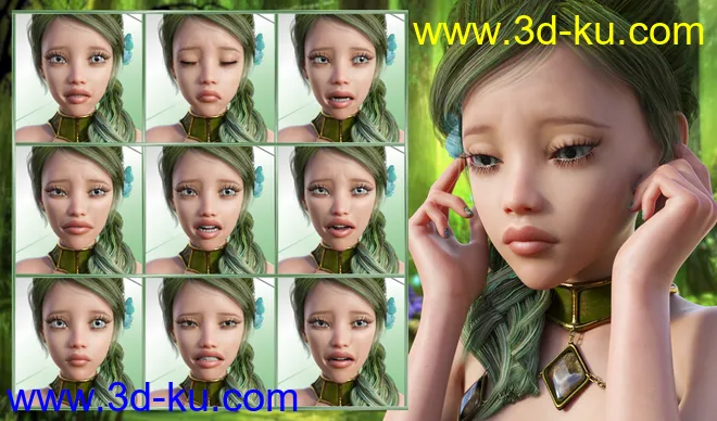 Fairytale - Expressions for Genesis 8 Female and Rynne 8模型的图片5