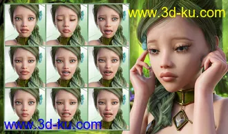 3D打印模型Fairytale - Expressions for Genesis 8 Female and Rynne 8的图片