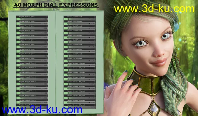 Fairytale - Expressions for Genesis 8 Female and Rynne 8模型的图片7