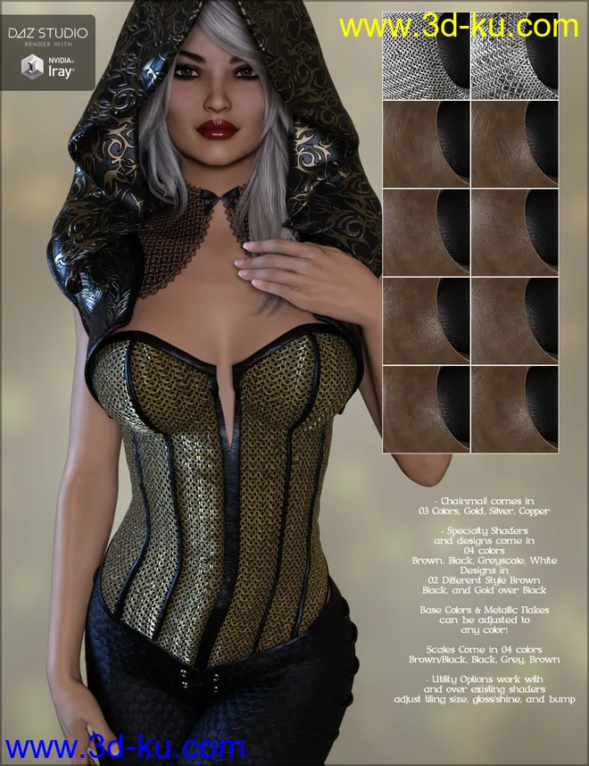 Fantasy Leather Iray Shaders模型的图片5