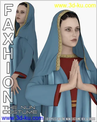 3D打印模型Faxhion - dForce Nun Costume的图片