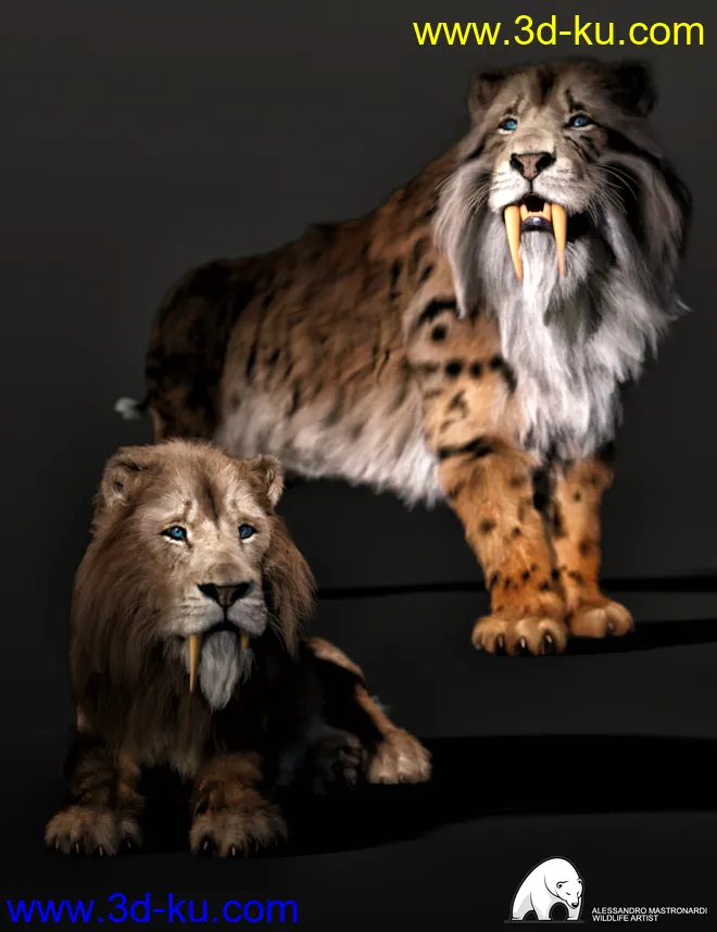 Felidae by AM - Smilodon Populator - Companion Pack模型的图片1