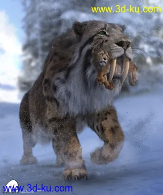 3D打印模型Felidae by AM - Smilodon Populator - Companion Pack的图片