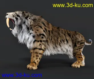 3D打印模型Felidae by AM - Smilodon Populator - Companion Pack的图片
