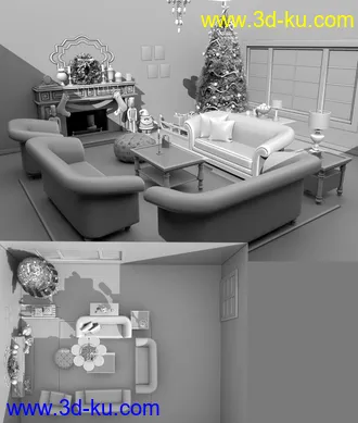 3D打印模型FG Christmas Living的图片